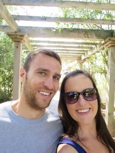Rich and Sonia loving the wine tasting day at Hunter's Valley