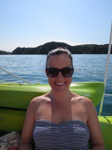 Sonia relaxing in the sunshine