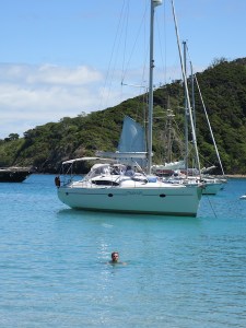 Rich enjoying a swim after lunch