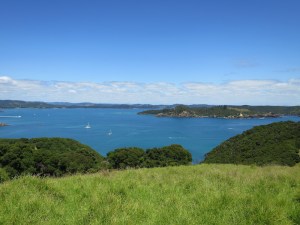 View across the Bay of Islands from the top of the hill