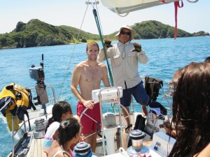 Rich taking the helm after lunch