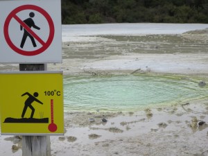 A boiling sulphurous pool