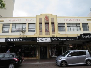 The art deco buildings are still visible on the high street