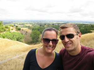 Sonia and Rich nearing the end of Te Mata Peak walk