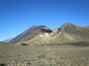 Central Crater in the foreground with Mount Tongariro and Red Crater in the background