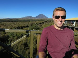 Rich all smiles at the hotel bar after our day walking