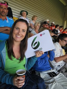 Sonia ready with the six card