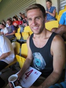 Rich enjoying the cricket