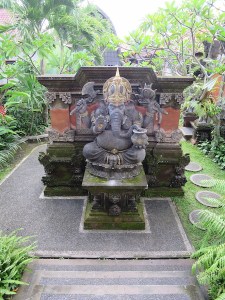 Stone statues are seen everywhere