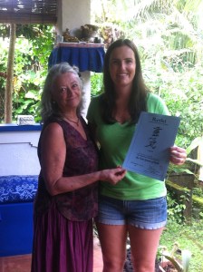 Sonia with her Reiki teacher, Cat