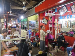 Hairdresser action at the Old Market