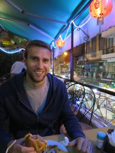 Rich enjoying dinner in Hanoi