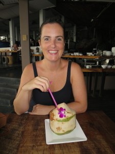 Our coconut milk welcome drink