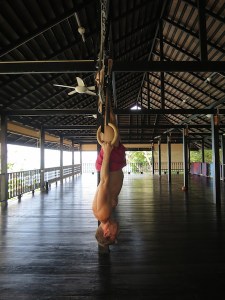 Rich hanging around on the rings
