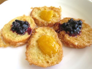 French toast and berry compote for breakfast