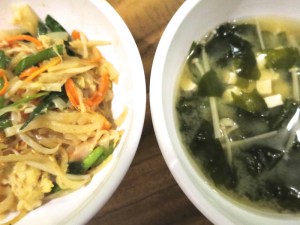 My favourite meal - miso soup and pad thai