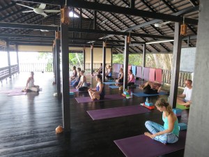 Morning meditation and yoga classes about to start