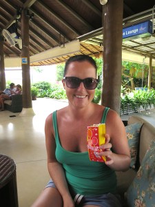 Best airport ever - free popcorn!!