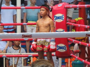 The first Muay Thai fighter - they start young!