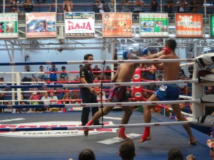 Action shot at the Muay Thai