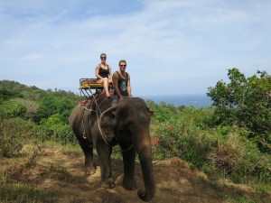 Rich taking up our guides riding position whilst he took our photo
