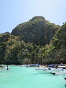 The water was clear, blue and inviting