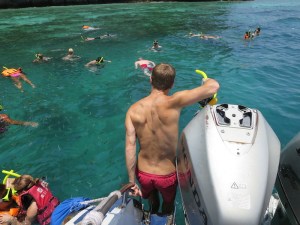 Rich heading in to snorkel