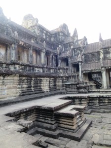 The amazing stonework inside Angor Wat