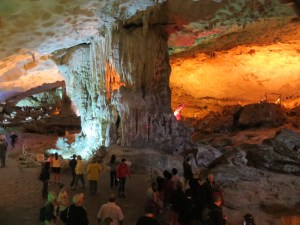 View inside one of the three caves