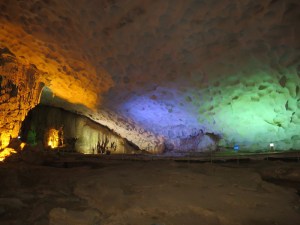 Inside the third cave lit up