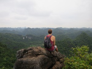 Rich enjoying the view at the mountain top