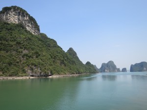 The sun shone for our last sail around Halong Bay