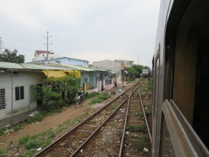 The railway lines were right in front of houses