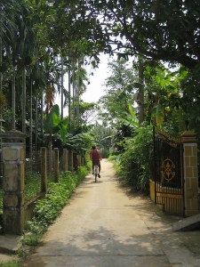 Rich bike riding on Cam Nam island