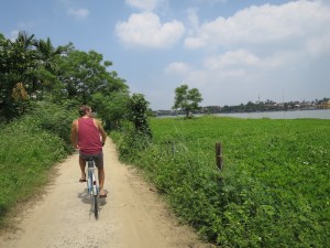 Rich riding by the river