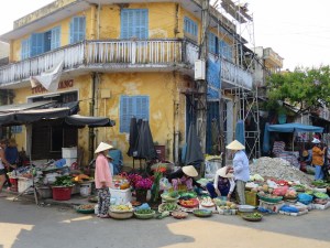 The local street market in Hoi An