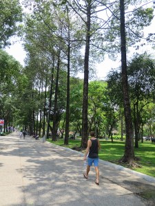 The park across the road from our hotel