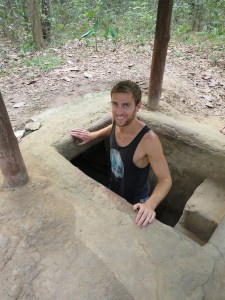Rich heading down in to the underground tunnels