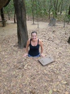 Sonia only just getting her hips into the tunnel entrance!