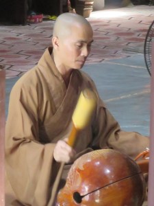 Monk inside the temple