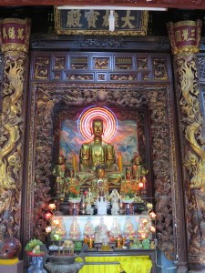 One of the altars inside the temple