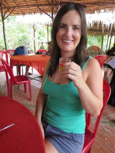 Sonia enjoying her honey tea