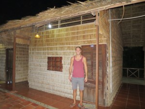 Rich outside our bungalow