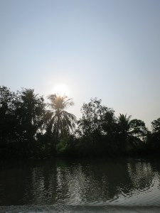 Heading to the floating markets at sunrise