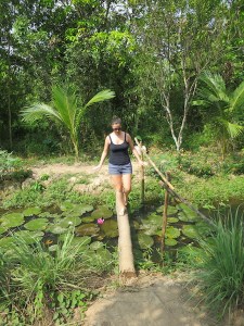 Managing it safely without using the handrail