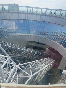 The escalators between the viewing deck