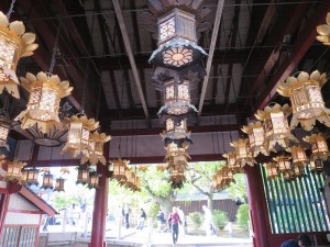 Lanterns in Shitennō-ji Temple