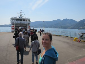 Heading towards the ferry for Miyajima island