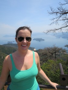 Sonia at the Mount Misen lookout